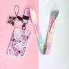 Set de Tarjetas Lindas Anti-pérdida para Niña Estudiante Dibujos Animados Mariposa Estilo Ins Bolsa para Tarjetas de Campus Tarjetas de Juego Cubierta Protectora para Tarjeta de Acceso