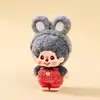 Disfraz de Oso con Orejas de Conejo Flocado Monchhichi Peluche Lindo Accesorios Personalizados DIY Cadena para Teléfono Llavero Colgante Venta al por Mayor