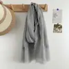 Cachecol de Renda Cor Sólida Estilo Coreano para Mulheres, Estilo Doce Japonês e Coreano, Xale Macio e Respirável para Viagem e Fotografia