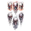 Tatuagem Adesiva Halloween Caveira de Terror À Prova d'Água e Suor Longa Duração Homens e Mulheres Não Refletiva Braço Clavícula Peito Nicho