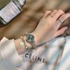 Reloj de dama al por mayor acero fino correa de malla milanesa arte de malaquita cuarzo impermeable estudiantes versión coreana del sonido de sacudida en vivo explosión