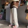Pantalones Casuales Rectos con Etiqueta Estilo Americano Retro de Pana para Hombre Verano Tendencia Falsos Casuales Pantalones Falsos