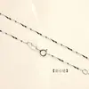 Collar de plata de ley S925 para mujer, cadena de caja, lingote, semillas de melón, ola de agua, estrellas, hueso de serpiente, cadena para clavícula, venta al por mayor