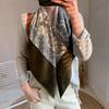 Lenço de Seda Feminino Sarja Bolinhas Primavera e Outono 2025 Nova Moda Elegante Estilo Francês Temperamento Socialite