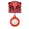Lindo Dibujo Animado Brillante Elástico Pinza para Insignia de Enfermera Doctor Reloj de Bolsillo de Hospital Reloj de Pecho Pinza Telescópica Reloj para Colgar
