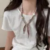 Collar de Bufanda de Seda con Estampado de Leopardo Melard para Mujer 2026 Nuevo Estilo Popular Cadena de Suéter Única Accesorio de Diseño de Nicho