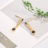 Pendientes de zafiro de alta gama, combinables con todo, de la serie Castillo "Hada Estrella de la Tarde", con diseño retro de corte y nicho.