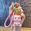 Llavero Colgante Oso Violento de Dibujos Animados de Resina Encanto para Bolso de Pareja Cordón para Llave de Coche Colgante para Teléfono Pequeño Regalo
