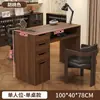 Banco de trabajo de manicura especializado retro engrosado de doble capa para salones de uñas, mesa de manicura multifuncional de almacenamiento para una o dos personas