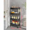 Armario Angosto de Almacenamiento para Baño para Espacio Detrás de la Puerta, Espacio del Inodoro 12cm, Carrito Móvil Ultradelgado