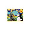 Broche de pintura a óleo original de Van Gogh gato fofo de desenho animado Céu Estrelado gritando arte abstrata criativo metal pingando distintivo