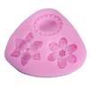 Molde de silicona para hornear pasteles con forma de flor triangular, herramienta para hornear pasteles con fondant, molde de flor moldeado con fondant, herramienta para arte con azúcar