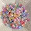 Flor de Flor de Cinco Pétalos de Acrílico Jelly de Dos Tonos Color Plateado 12mm Accesorios para el Cabello Estilo Antiguo DIY Pasadores Cuentas Sueltas Material Accesorios Adornos