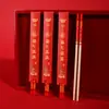Palillos Desechables, Cuidadosamente Seleccionados, Gama Alta, Empacados Individualmente, Engrosados, Sin Rebabas, Al Por Mayor, Rojos, para Año Nuevo, para Entretener Invitados, Palillos de Bambú Higiénicos