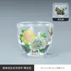 Taza de té de cristal para peces dorados estilo japonés, taza de degustación pintada a mano, juego de té de cristal, taza de maestro, taza de té kung fu, taza individual