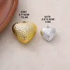 Superficie Lisa de Múltiples Especificaciones Accesorios de Corazón 3D Chapados en Metal Accesorios para Collares Pendientes Colgantes de Corazón Joyería