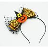 Faixa de halloween arco de malha feminina jóias engraçadas abóbora de lantejoulas fofas Faixa de cabeça do diabinho festival fantasma acessórios para o cabelo