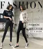 Nuevos jeans cropped de cintura alta para otoño e invierno para mujer, pantalones skinny irregulares ajustados, pantalones tipo lápiz elásticos adelgazantes, modernos