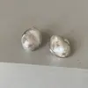 Pendientes de Botón de Perla de Algodón de Inspiración Barroca para Mujer, Únicos y Sencillos, Pendientes de Moda y Tendencia para el Día a Día