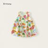Roupa Infantil Yubao Vestido Vago de Menina Tamanho Pequeno e Médio Vestido de Verão de Menina Estilo Ocidental Estampado com Desenho Animado Vestido de Verão Vestido de Princesa