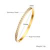 Pulseras Populares Transfronterizas Europeas y Americanas de Acero de Titanio para Mujer Incrustadas con Diamantes, Pulseras de Lujo Ligero, Pulseras de Diamantes Completos de Alta Gama Que No Se Desvanecerán
