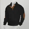 Suéter de punto jacquard para hombre, cuello alto, manga larga, talla europea, para otoño e invierno, de uso exterior y casual, venta al por mayor