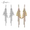 Pendientes de Borlas Largas de Venta Caliente Transfronterizos para Mujer, Diseño de Nicho, Pendientes de Alta Gama, Pendientes Pequeños para Banquetes que Resaltan el Rostro