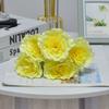 Transfronteiriço floral flor artificial buquê artificial peônia flor decoração de casa conjunto de casamento flor artificial decoração de flores de seda