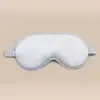Máscara de Dormir Blackout de Seda Sintética Dupla Face com Logo Impresso, Fio Bordado em Cetim de Seda de Amora, Proteção para os Olhos, Blackout Total para os Olhos
