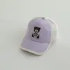 Gorras Europeas y Americanas para Niños Transfronterizas Oso Lindo Verano Protección Solar Gorra de Béisbol para Niños Transpirable Mitad de Malla Gorra de Pico para Bebé