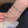 Brazalete Retro Exquisito de Diseño de Nicho Copo de Nieve de Invierno Circonita de Alto Brillo Ajustable Deslizante