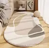 Alfombra lavable de imitación cachemir para mesita de noche de dormitorio, tapete para el pie de la cama del dormitorio principal, tapete de suelo de alta gama para habitación, alfombra larga lavable a máquina