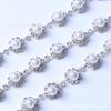 Venta caliente de Amazon Cadena de código decorativa de perlas y diamantes Muñeco de coche Tocado de boda Cadena de diamantes decorativa de costura a mano DIY