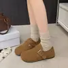 Zapatos versátiles tipo mocasín, zapatos Birkenstock de punta cerrada de moda 2026 con suela gruesa y suela blanda, nuevo calzado para exteriores de otoño e invierno