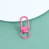 Hebilla de puerta en forma de U pintada de colores pastel, broche de langosta de aleación de zinc, hebilla para perro, llavero, accesorio de bricolaje para muñecas, hebilla de bolso