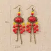Nuevo Collar de Estilo Étnico, Collar Bohemio de Cuentas Turquesas con Borlas, Adorno Retro para la Frente, Cadena para la Clavícula, Accesorios para Fotos