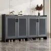 Gabinete de Zapatos Totalmente de Aluminio para Entrada del Hogar, Exterior, Impermeable, Villa, Protección Solar, Almacenamiento, Gabinete de Almacenamiento para Balcón