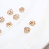 Pendente mini estrela de cinco pontas coração de pêssego com zircônia incrustada em ouro 14K acessórios de joalheria DIY feitos à mão pingente triangular