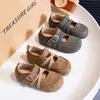 Zapatos Mary Jane Estilo Ballet para Niñas 2026 Otoño Nuevos Zapatos Ligeros de Princesa para Niñas Pequeñas Zapatos de Cuero Birkenstock