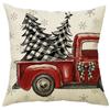 Cross-border Nova fronha de Natal linho impresso Home Sofa Almofada Car Headrest Office Pillow Case