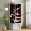 Aquário Vertical de Chão para Sala de Estar, Pequeno e Médio Porte, Filtração Traseira Integrada, Produção de Oxigênio, Vidro Ultra-Branco, Sem Borda