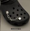 Acessórios para sandálias Crocs, pingentes de corrente com pedras preciosas, decoração de chinelos DIY com pérolas, corrente de strass removível.