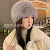 Sombrero Transfronterizo que Hace que la Cara Parezca Más Pequeña, Sombrero de Felpa que Protege los Oídos, Sombrero de Felpa de Piel Sintética para Otoño e Invierno, Sombrero de Pescador Cálido de Felpa de Copa Plana para Mujer