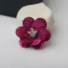 Parche de flor de lentejuelas hecho a mano DIY parche de tela de flor con lentejuelas y cuentas accesorios de aplicación para decoración de ropa sombrero bolsa zapatos