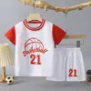 Traje de Ropa de Baloncesto para Niños Ropa Deportiva de Secado Rápido para Niños Ropa sin Mangas y Pantalones Cortos para Niños Grandes Ropa de Dos Piezas para Actuaciones de Jardín de Infancia