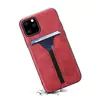 Para iPhone 12 capa de telefone com suporte para cartão elástico, imitação de couro de vaca fosco vintage, capa protetora para Apple 12 mini