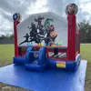 Castillo Inflable, Resbaladilla Acuática para Exteriores, Trampolín, Castillo Travieso con Temática de Dibujos Animados para Interiores, Alberca de Agua, Cama Elástica Inflable Multifuncional