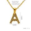 Joyería de Colgante con Alfabeto de 26 Letras de Moda Europea y Americana Transfronteriza con Incrustaciones de Circonita Blanca, Estilo de Nicho, Venta al por Mayor