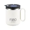Taza de acero inoxidable con tapa de cuchara para niños, taza de oficina, taza de té, taza de agua aislada, taza de café para hombres