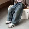 Pantalones para niño colección otoño 2026 nuevos jeans de primavera y otoño para niños pantalones holgados para bebé pantalones rectos casuales para niños